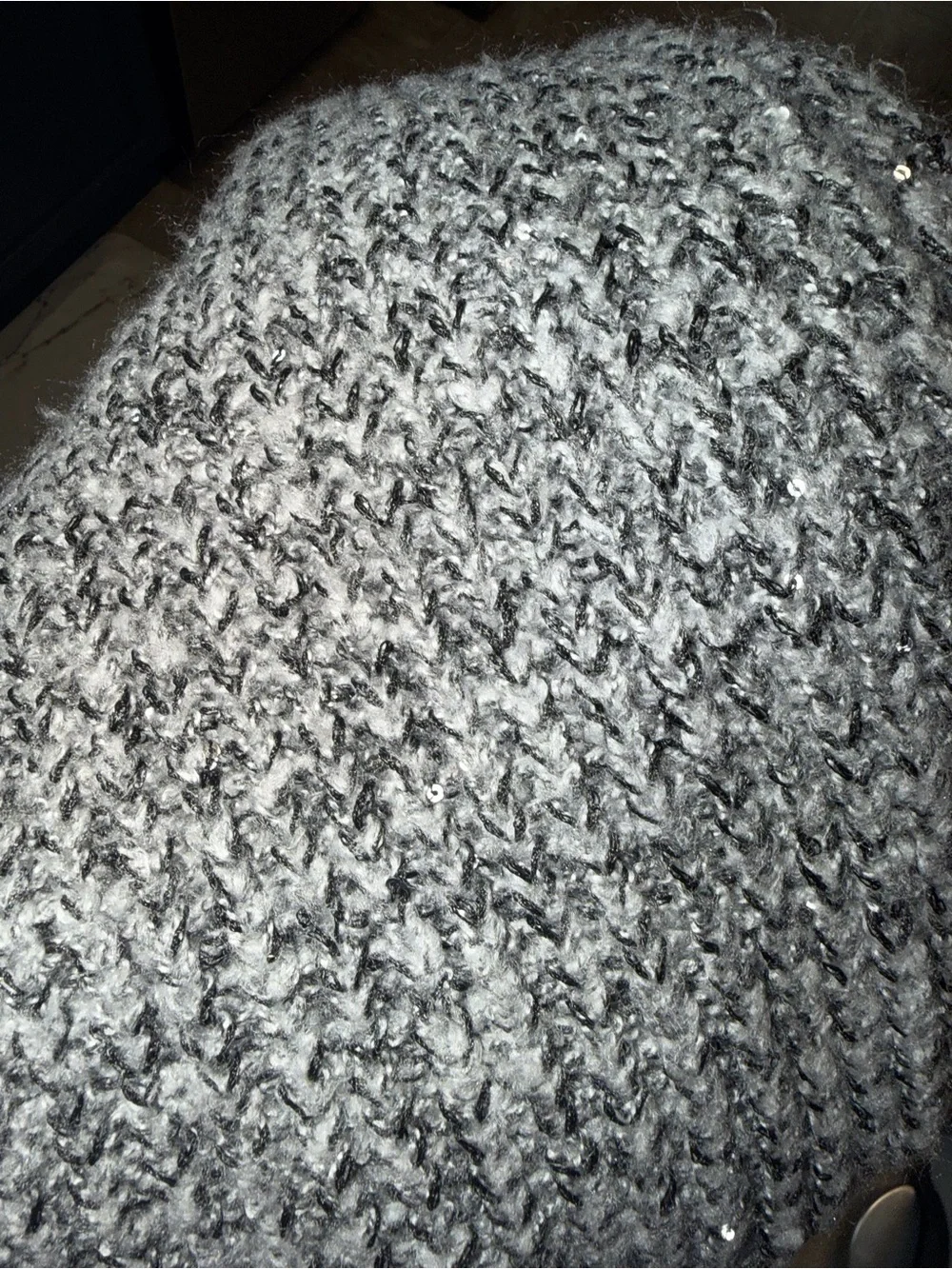 Women’s Gray/Black Tones Cozy Cowlneck Sweater